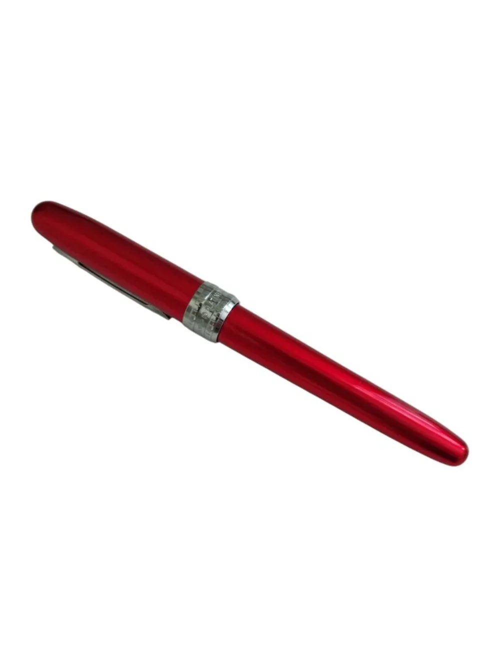 Platinum Plaisir Red Aluminum Fountain Pen 03 Fine Steel Nib Gently Used